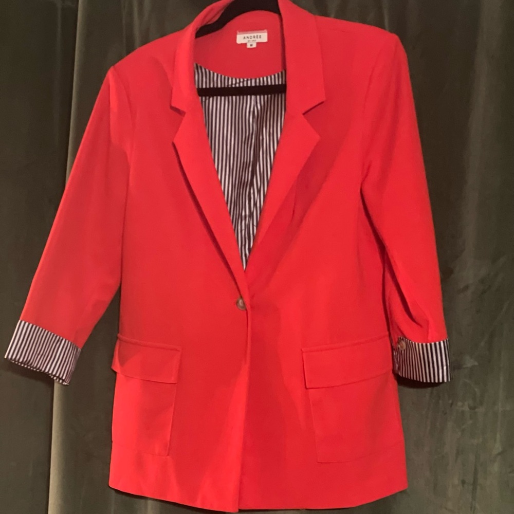 Andree By Unit Red Blazer - Size Medium